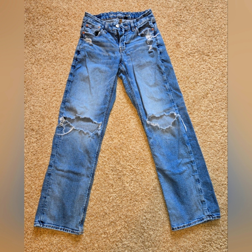 American Eagle Blue Denim Jeans size 4 - Picture 2 of 4